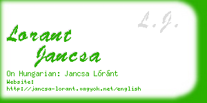 lorant jancsa business card