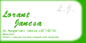 lorant jancsa business card